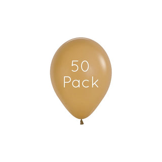 Latte Mini Balloons 50 Pack | Brown Party Supplies NZ