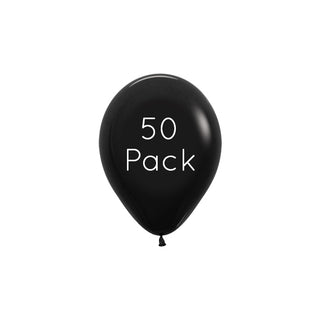 Sempertex | Black Mini Balloons 50 Pack | Black Party Supplies NZ