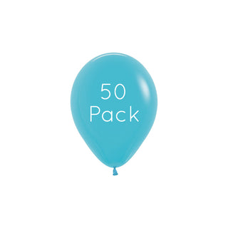 Caribbean Blue Mini Balloons - 50 Pkt