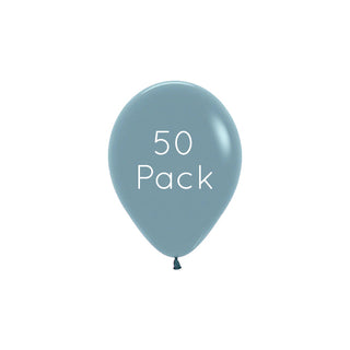 Pastel Dusk Blue Mini Balloons - 50 Pkt