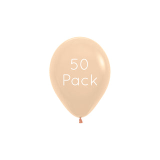 Sempertex | Pastel Matte Malibu Peach Mini Balloons 50 Pack | Peach Party Supplies NZ