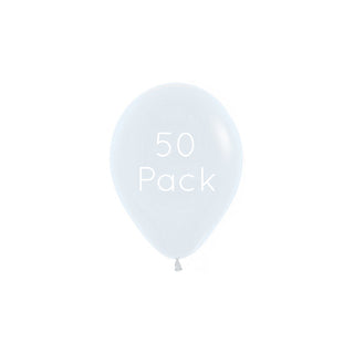 White Mini Balloons - 50 Pkt