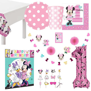 Value Minnie Mouse 1st Birthday Party Pack for 8