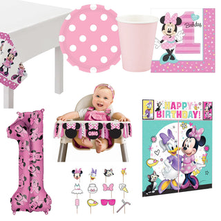 Value Minnie Mouse 1st Birthday Party Pack for 8