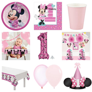 Deluxe Minnie Mouse 1st Birthday Party Pack for 8