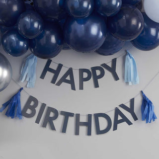Ginger Ray | Blue Happy Birthday Bunting | Blue Party Supplies NZ