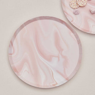 Pink marble plates