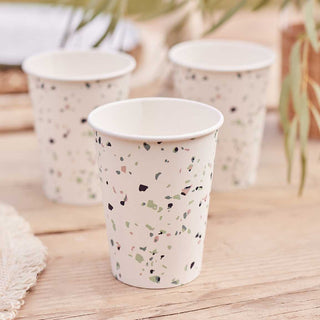 Ginger Ray Terrazzo Print Cups - 8 Pkt