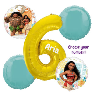 Moana Number Balloon Bouquet