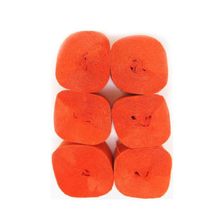 Unknown | Orange Crepe Streamers -8 pkt | Orange Party Supplies NZ