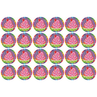 Candy Party Edible Icing Cupcake Images 