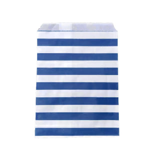 Navy Blue and White Striped Party Bags - 12 Pkt