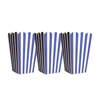 Navy Blue Stripe Treat Boxes | Blue Stripe Treat Boxes | Stripe Treat Boxes | NZ Party Supplies |