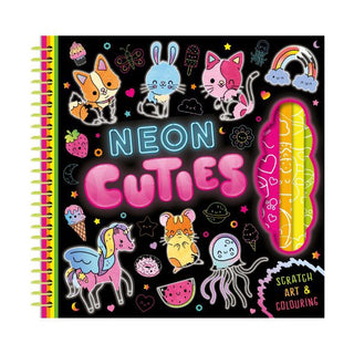 Neon Cuties Scratch Art Book