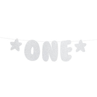 Silver Glitter One Banner