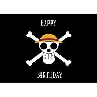 One Piece Jolly Roger Edible Icing Cake Image - A4 Size