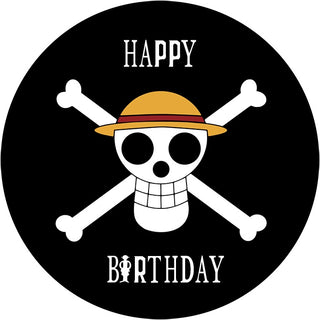One Piece Jolly Roger Edible Icing Cake Image