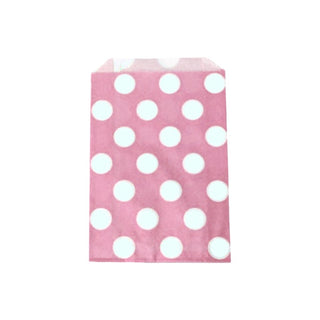 Pale Pink and White Polka Dot Party Bags - 12 Pkt