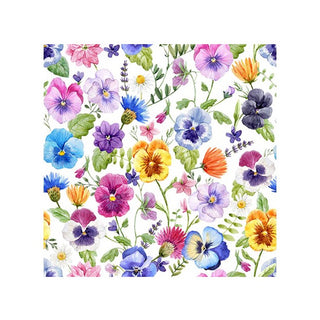 Pansies & Wildflowers Napkins | Floral Party Supplies NZ