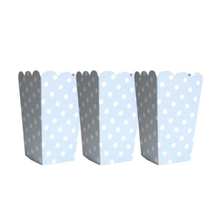 Pale Blue Polka Dot Treat Boxes | Blue Polka Dot Treat Boxes | Polka Dot Treat Boxes | NZ Party Supplies |