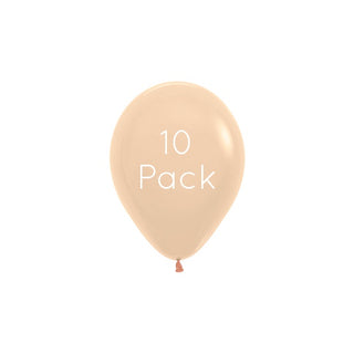 Sempertex | Pastel Matte Malibu Peach Mini Balloons | Peach Party Supplies NZ