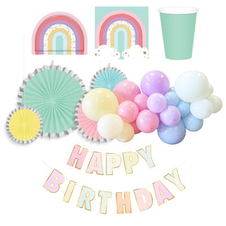Pastel Rainbow Party Pack for 8