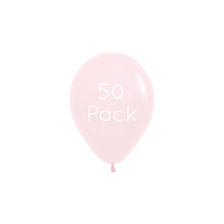 Pastel Matte Pink Mini Balloons - 50 Pkt
