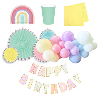 Pastel Rainbow Party Pack for 8