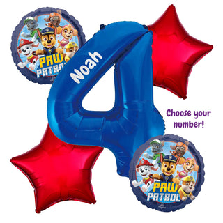 Paw Patrol Number Balloon Bouquet | Paw Patrol Party Supplies NZ