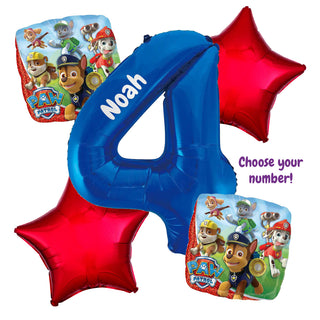 Paw Patrol Number Balloon Bouquet | Paw Patrol Party Supplies NZ