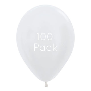 Satin White Balloons 100 Pack | White Party Supplies NZ