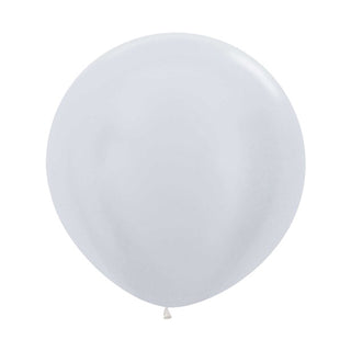 Giant 60cm Satin White Balloon | White Party Supplies NZ