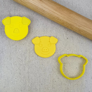 Pig Cookie Cutter & Debosser Set
