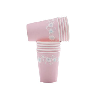 Pink Daisy Chain Cups | Daisy Chain Cups | NZ Party Supplies |