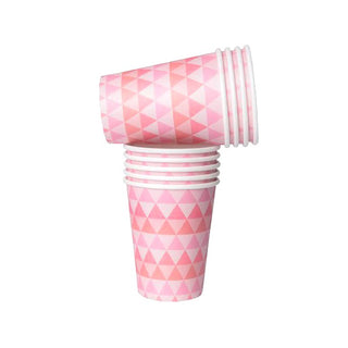 Pink Geo Cups | Geo Cups | NZ Party Supplies |