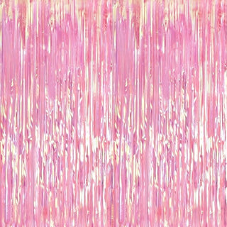 Pink Iridescent Foil Backdrop Curtain - 1m x 2m