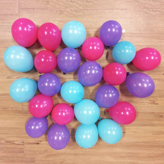 Pink, Purple and Blue Mini Balloons - 60 Pkt