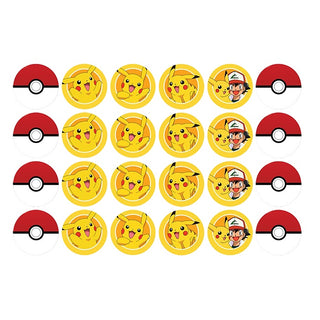 Pokemon Pikachu Edible Icing Cupcake Images | Pokemon Party Supplies NZ