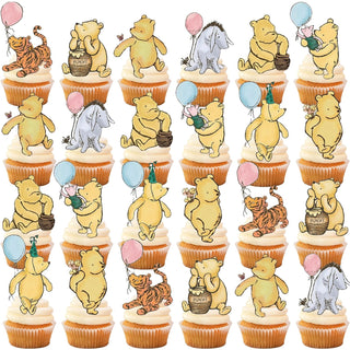 Winnie the Pooh Cupcake Toppers - 24 Pkt
