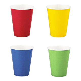 Primary Coloured Cups - 8 Pkt