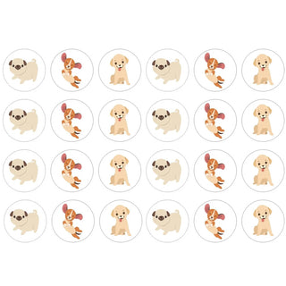 Puppy Dog Edible Icing Cupcake Images | Dog Party Supplies NZ