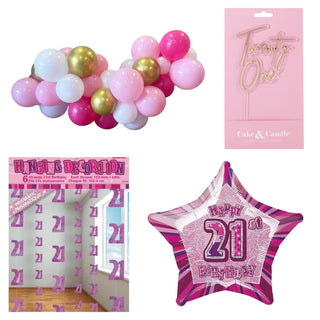 Pink & Gold 21st Party Pack | Pink & Gold 21st Party NZ