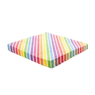 Rainbow Stripe Napkins - Lunch 20 Pkt