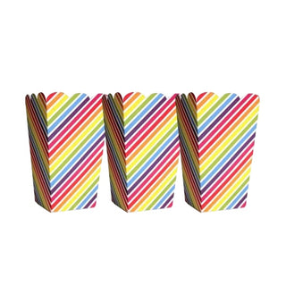 Rainbow Stripe Treat Boxes - 10 Pkt