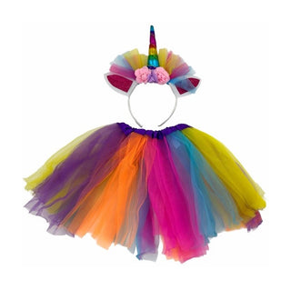 Rainbow Unicorn Headband & Tutu Set
