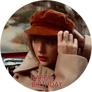 Taylor Swift Red Edible Icing Cake Image | Taylor Swift Party Supplies NZ