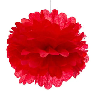 Red Tissue Pom Pom