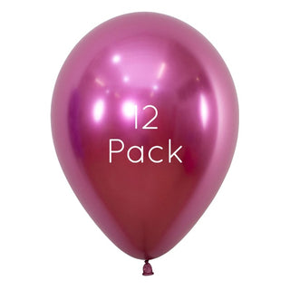 Reflex Fuchsia Balloons - 12 Pkt
