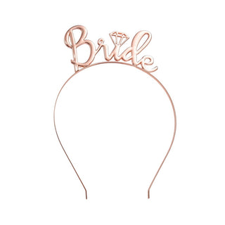 Rose Gold Bride Headband | Hen Party Supplies NZ