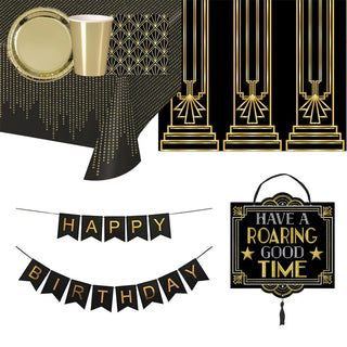 6 Roaring 20s Party Decorations Bundle, Great Gatsby, 1920s Decor